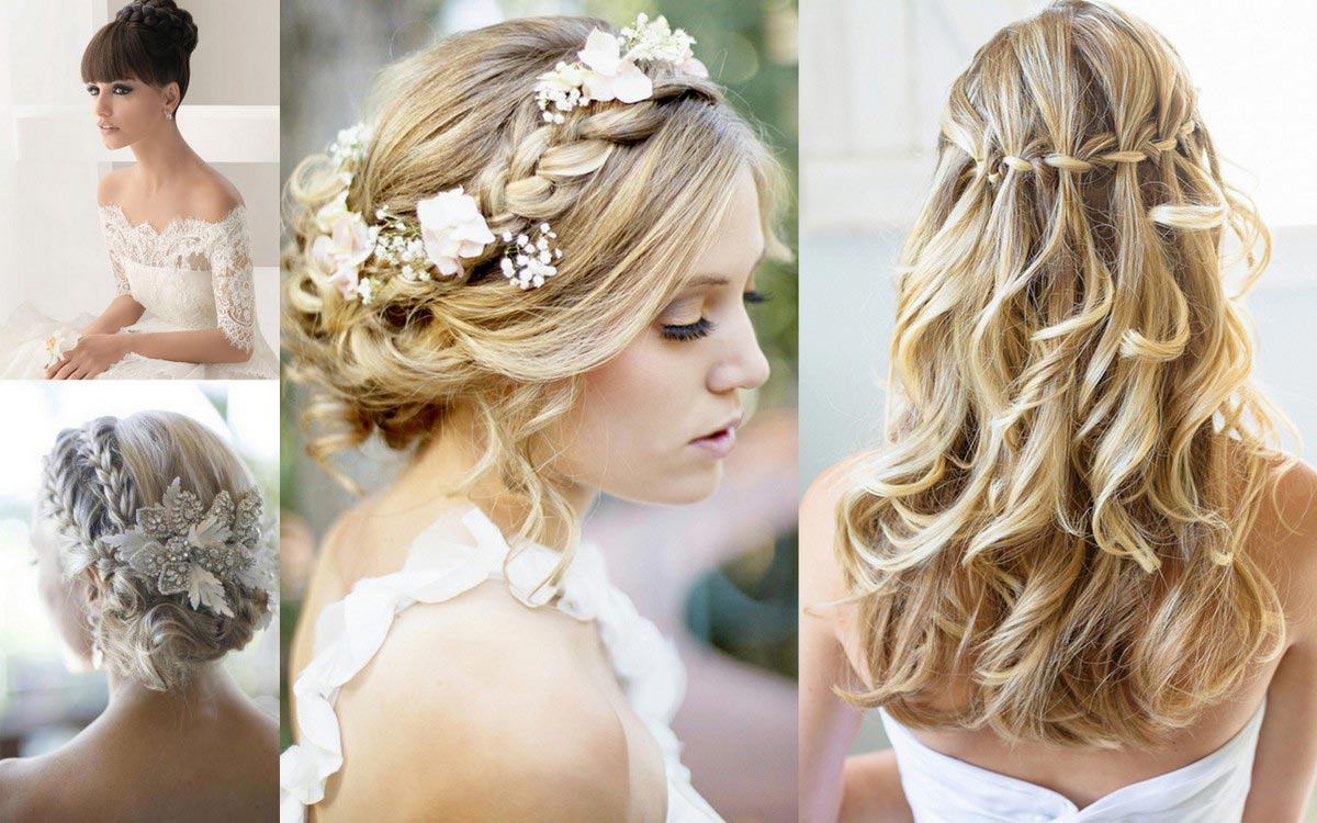 wedding hair collage